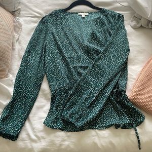 Nine Britton Faux wrap blouse